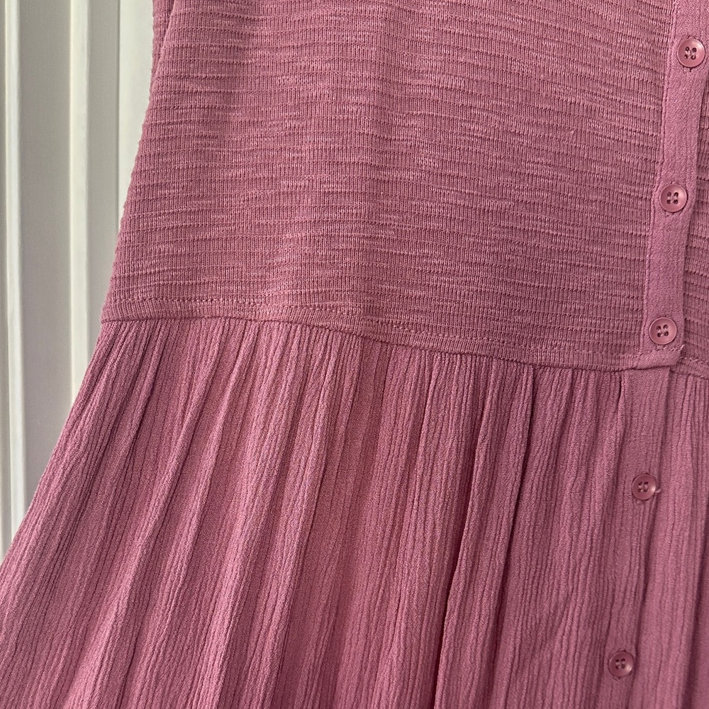 Frye Dusty Mauve Sleeveless Button-Front Maxi Dress NWOT - Picture 2 of 2